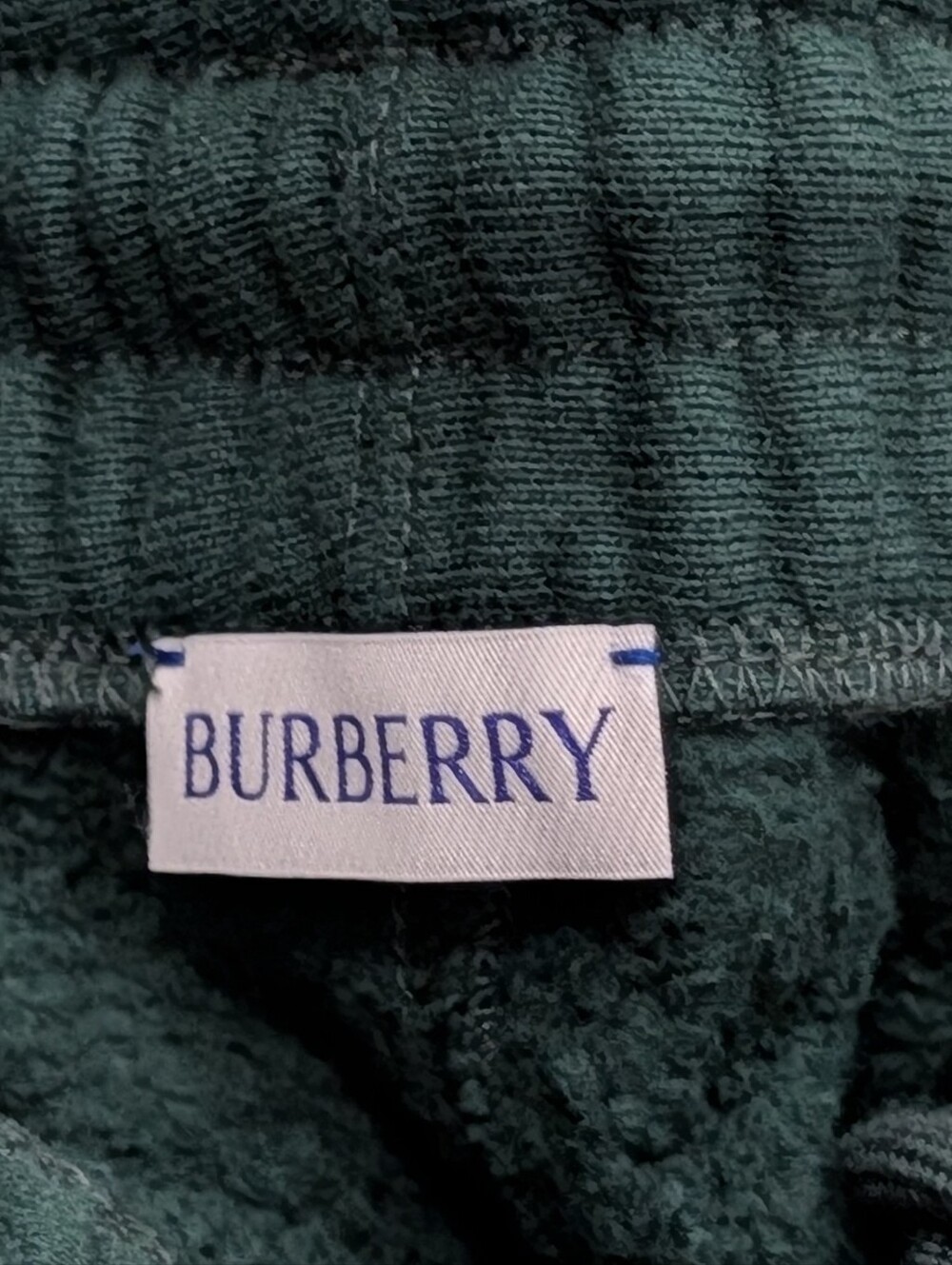 $630 Mens BURBERRY EKD Logo Bermuda Cotton Shorts Ivy Green Large - Picture 5 of 10